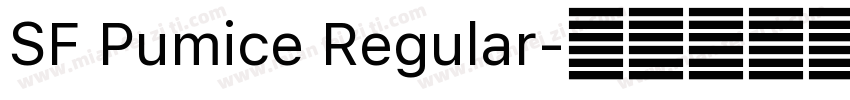 SF Pumice Regular字体转换